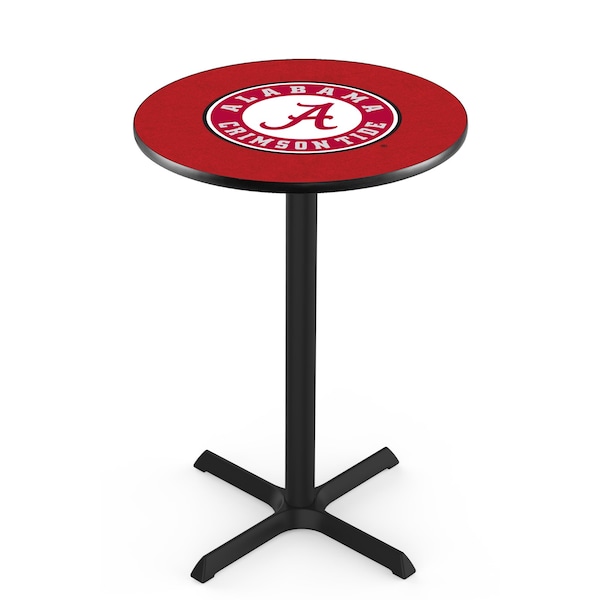 42" Blk Wrinkle Alabama Pub Table